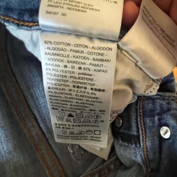 Levi's Wedgie Straight Medium Wash High Rise Ankle Blue Jeans. Size Women's 32 - Picture 10 of 14